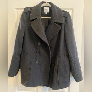 Croft & Barrow Women's Charcoal Peacoat